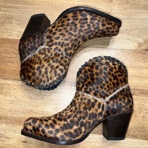 Alice + Olivia Animal Print Ankle Booties
